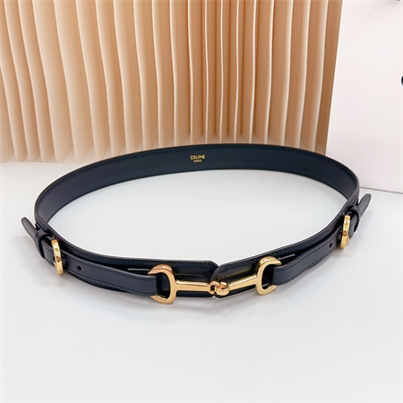 Ce**e belt 30mm in calfskin gold tone buckle black