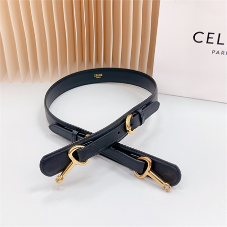 Ce**e belt 30mm in calfskin gold tone buckle black