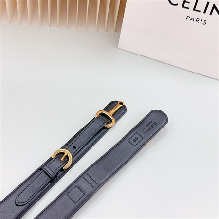 Ce**e belt 30mm in calfskin gold tone buckle black