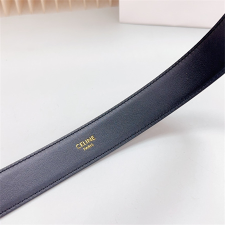 Ce**e belt 30mm in calfskin gold tone buckle black