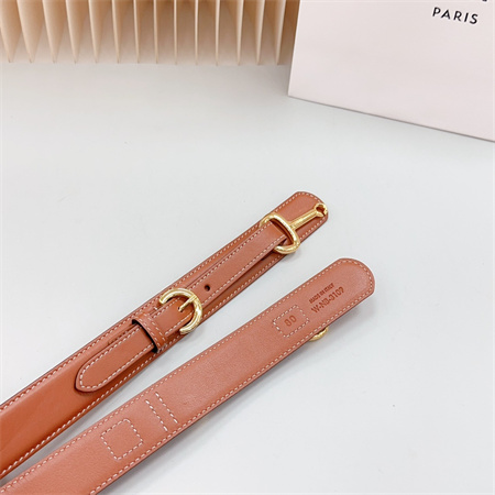 Ce**e belt 30mm in calfskin gold tone buckle brown