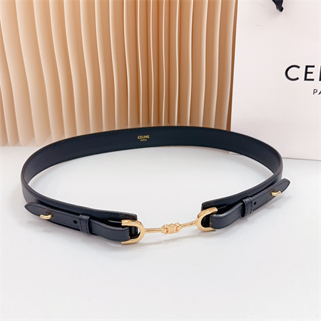 Ce**e belt 30mm in calfskin gold tone buckle black