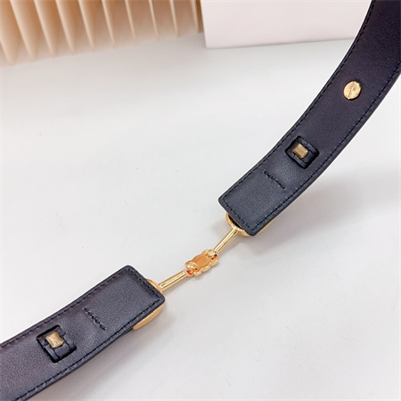 Ce**e belt 30mm in calfskin gold tone buckle black