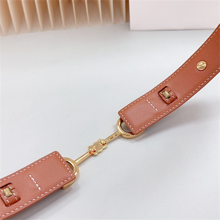 Ce**e belt 30mm in calfskin gold tone buckle brown