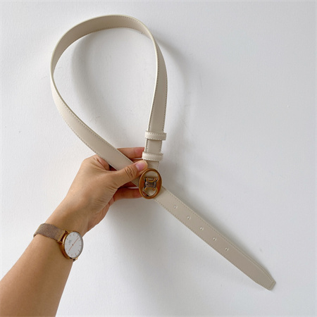 Ce**e triomphe belt 25mm in calfskin gold tone buckle white