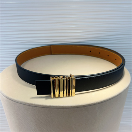 L0ew* belt in calfskin 28mm gold hardware black/brown