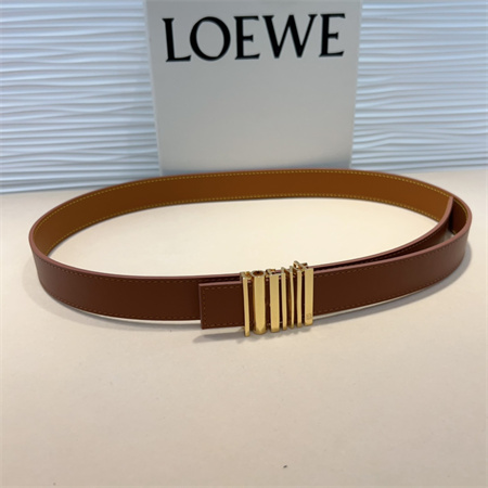 L0ew* belt in calfskin 28mm gold hardware brown