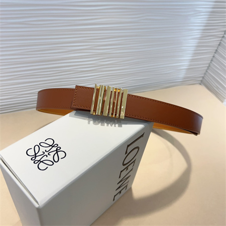L0ew* belt in calfskin 28mm gold hardware brown