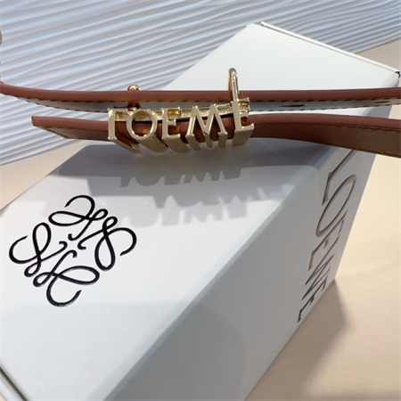 L0ew* belt in calfskin 28mm gold hardware brown