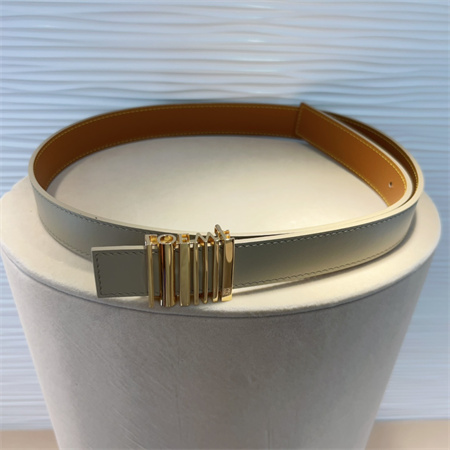 L0ew* belt in calfskin 28mm gold hardware cream/brown