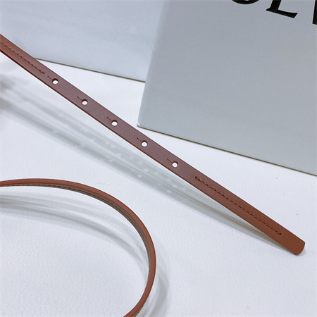 L0ew* belt in calfskin 10mm gold hardware brown