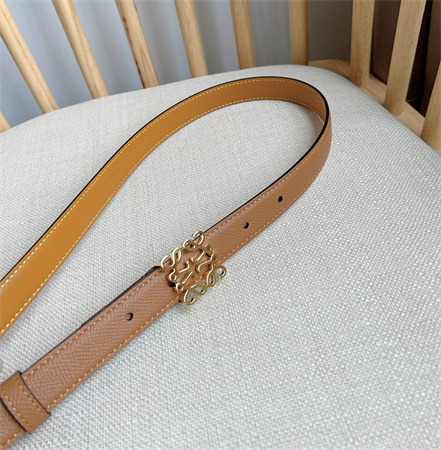 L0ew* belt in calfskin 20mm gold hardware brown
