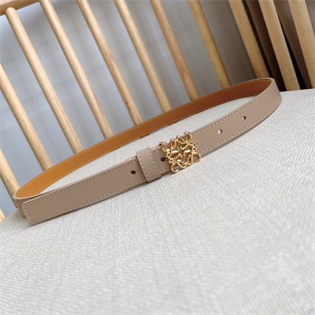 L0ew* belt in smooth calfskin 20mm gold hardware nude pink/brown