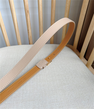 L0ew* belt in smooth calfskin 20mm gold hardware nude pink/brown
