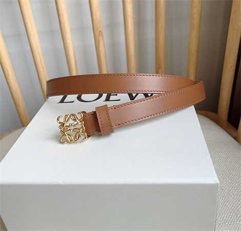 L0ew* belt in smooth calfskin 20mm gold hardware brown