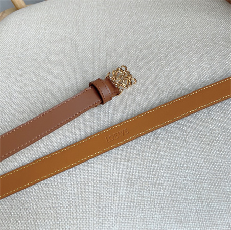 L0ew* belt in smooth calfskin 20mm gold hardware brown