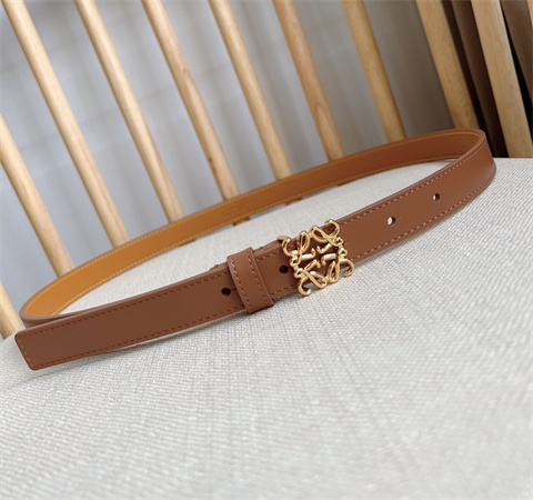 L0ew* belt in smooth calfskin 20mm gold hardware brown