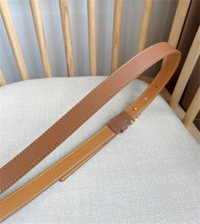 L0ew* belt in smooth calfskin 20mm gold hardware brown