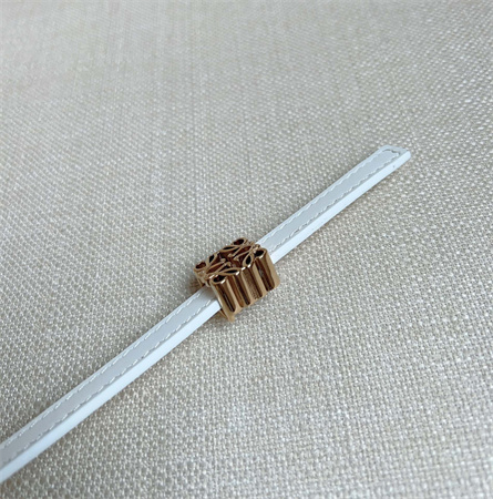 L0ew* belt in calfskin 10mm gold hardware white