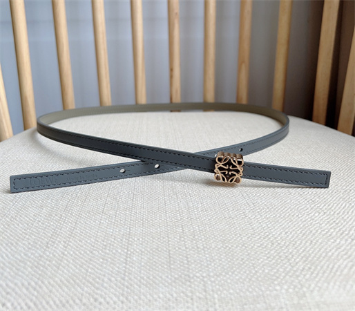 L0ew* belt in calfskin 10mm gold hardware blue