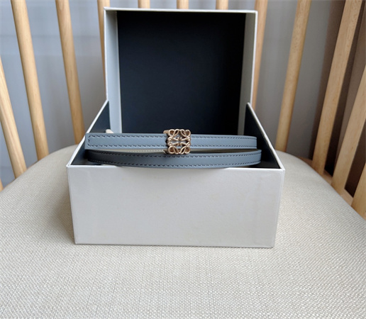 L0ew* belt in calfskin 10mm gold hardware blue