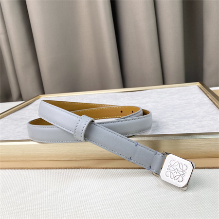 L0ew* belt in calfskin 20mm silver hardware blue