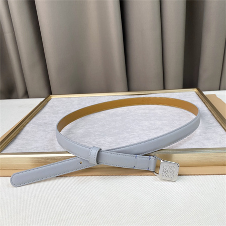 L0ew* belt in calfskin 20mm silver hardware blue