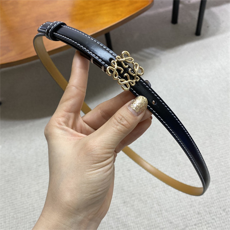 L0ew* belt in calfskin 15mm gold hardware black/brown