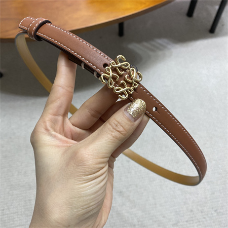 L0ew* belt in calfskin 15mm gold hardware brown