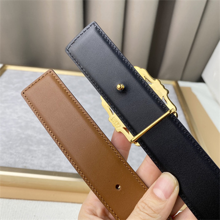 L0ew* belt in calfskin 30mm gold hardware black/brown