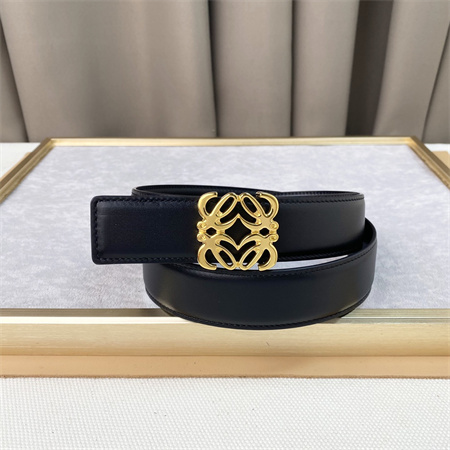 L0ew* belt in calfskin 30mm gold hardware black