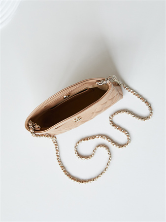 Cha.nel 31 Nano Chain Bag Lambskin Gold Tone Metal Brown AS3656