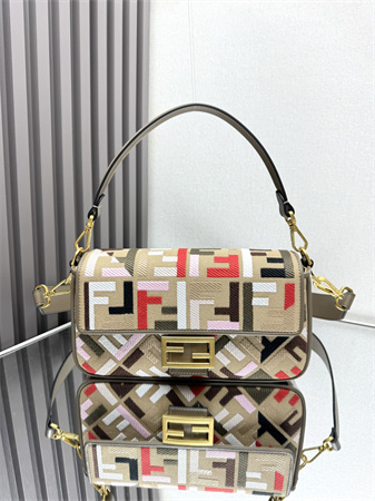 Fen.di Baguette Multicolor FF Canvas Bag