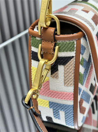 Fen.di Baguette Multicolor FF Canvas Bag