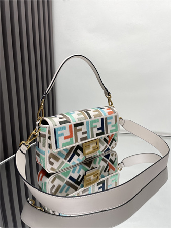 Fen.di Baguette Multicolor FF Canvas Bag
