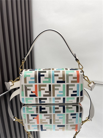 Fen.di Baguette Multicolor FF Canvas Bag