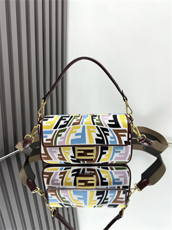 Fen.di Baguette Multicolor FF Canvas Bag
