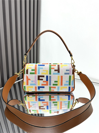 Fen.di Baguette Multicolor FF Canvas Bag