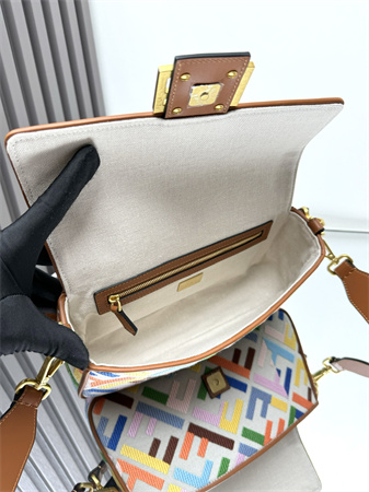 Fen.di Baguette Multicolor FF Canvas Bag