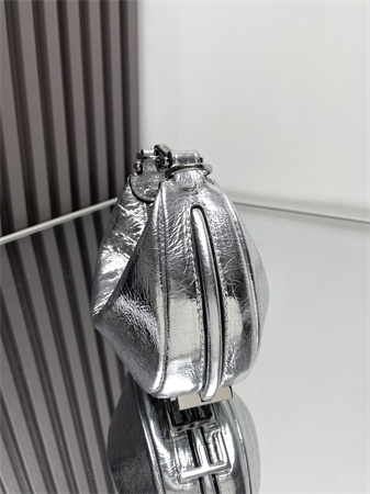 F**digraphy nano leather bag silver/silver
