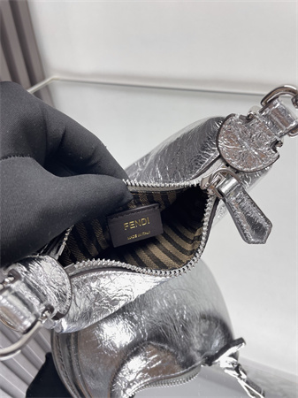 F**digraphy nano leather bag silver/silver