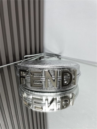 F**digraphy mini leather bag silver/silver