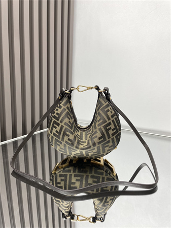 F**digraphy mini brown ff jacquard fabric bag