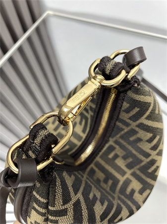 F**digraphy mini brown ff jacquard fabric bag