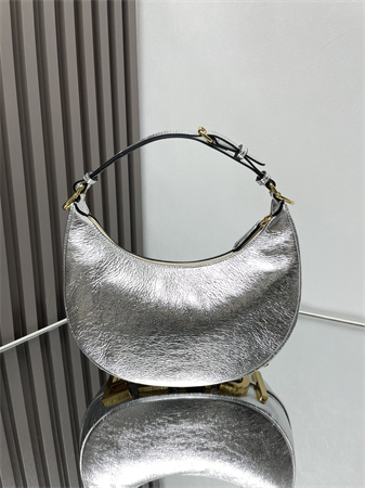 F**digraphy small leather bag silver/gold