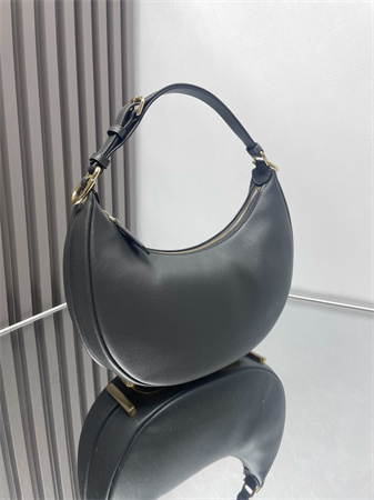 F**digraphy small leather bag dk grey