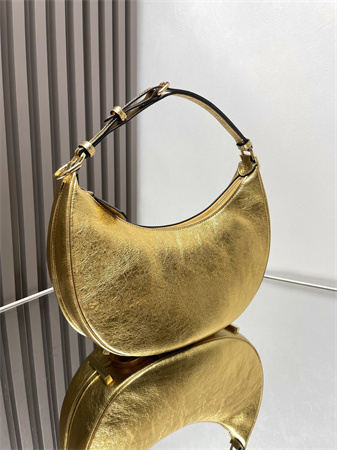 F**digraphy small leather bag gold