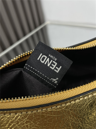 F**digraphy small leather bag gold