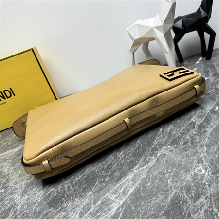 F**di simply large calfskin bgg brown color