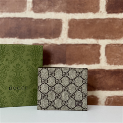 gu.cci brown interior bi-fold wallet S*p*e canvas 768243